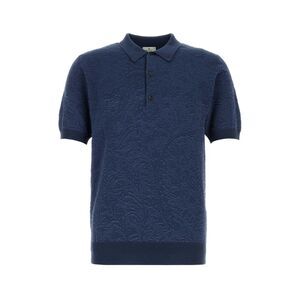 Etro Men Blue Cotton Polo Shirt